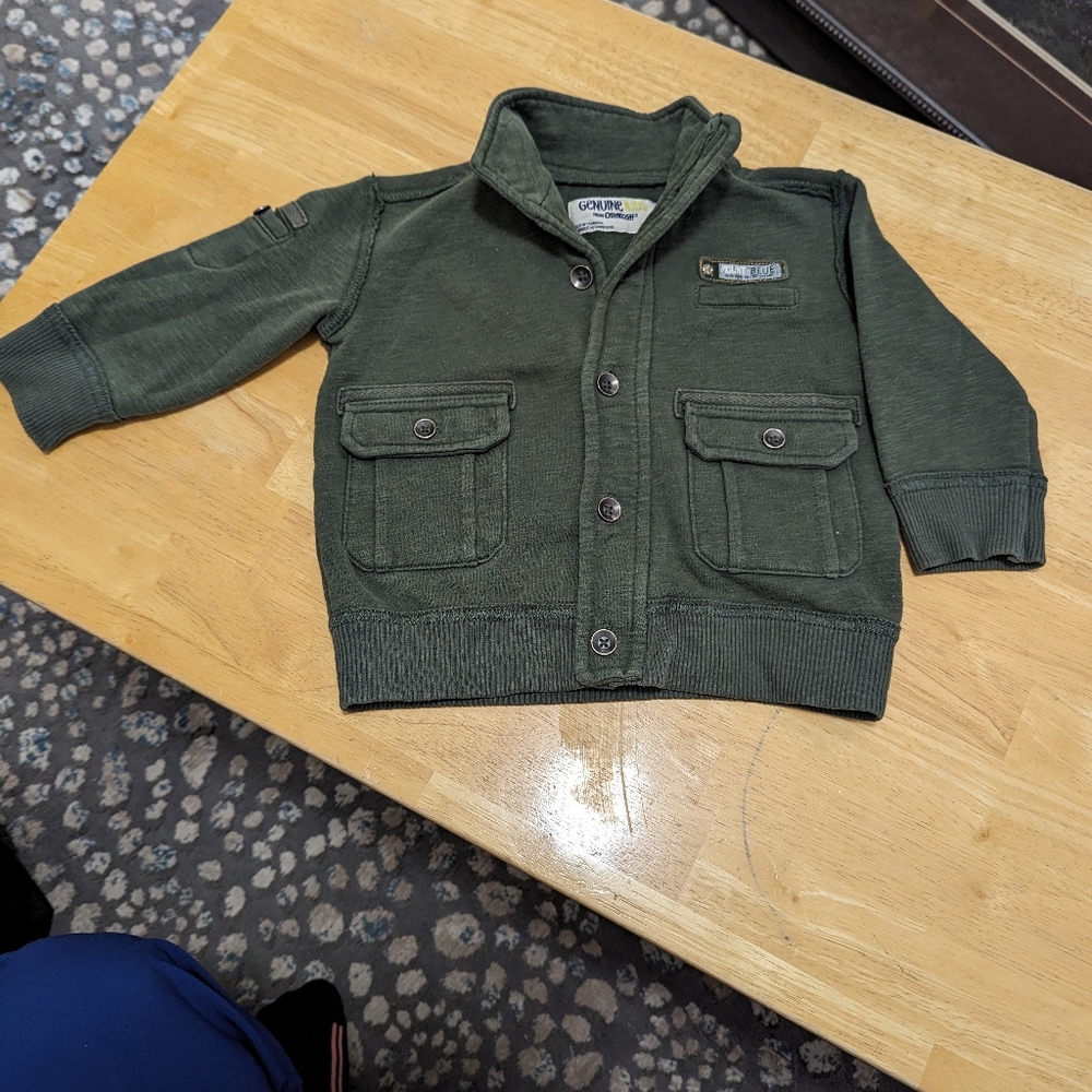 OshKosh. Genuine Kids from Oshkosh fleece Jacket. Size 18 Months. Green.